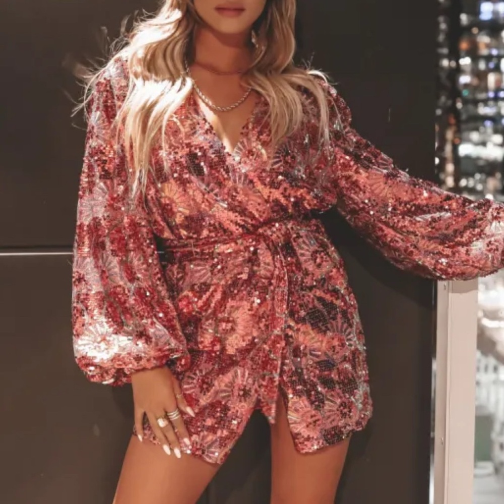 Buddy Love Pink Sequin Dress - S
